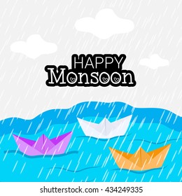 Vector illustration of a background for Monsoon season.