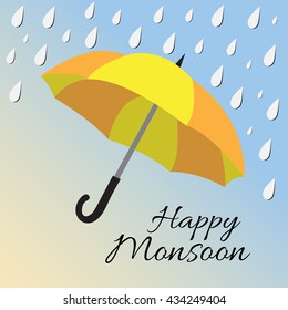 Vector illustration of a background for Monsoon season.