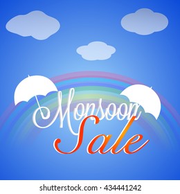 Vector illustration of a background for Monsoon season.