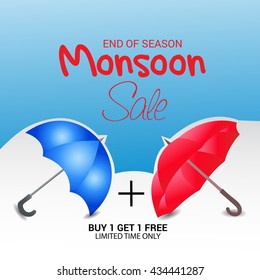 Vector illustration of a background for Monsoon season.