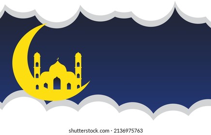 Vector Illustration Background for the month of Ramadan