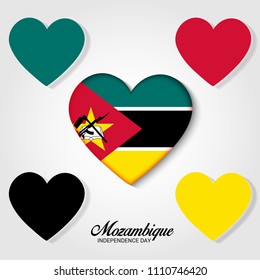 Vector illustration of a Background for Mozambique Independence day.