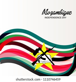 Vector illustration of a Background for Mozambique Independence day.