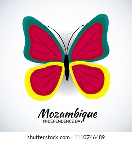 Vector illustration of a Background for Mozambique Independence day.