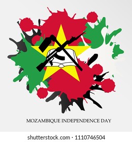 Vector illustration of a Background for Mozambique Independence day.