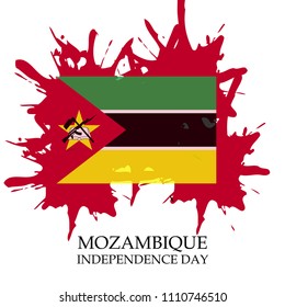Vector illustration of a Background for Mozambique Independence day.