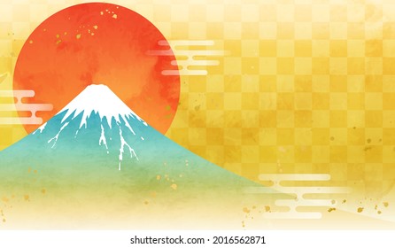 Antecedentes vectoriales del Monte Fuji y del amanecer de Año Nuevo (acuarela)

traducción: Mt. Fuji (nombre de montaña japonés)