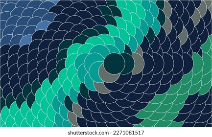 Vector illustration. Background with multi-colored fish scales. Complimentary ticket. The pattern can be used for wallpaper, web page background, surface textures 