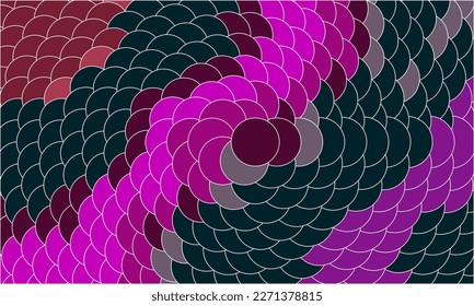 Vector illustration. Background with multi-colored fish scales. Complimentary ticket. The pattern can be used for wallpaper, web page background, surface textures 