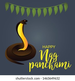 Vector illustration of a Background for Nag Panchami.