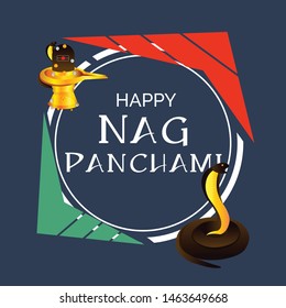Vector illustration of a Background for Nag Panchami.