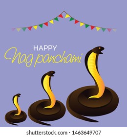 Vector illustration of a Background for Nag Panchami.