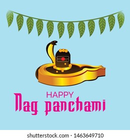 Vector illustration of a Background for Nag Panchami.