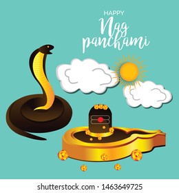 Vector illustration of a Background for Nag Panchami.