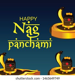 Vector illustration of a Background for Nag Panchami.