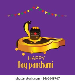 Vector illustration of a Background for Nag Panchami.