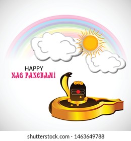 Vector illustration of a Background for Nag Panchami.