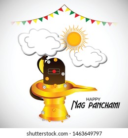 Vector illustration of a Background for Nag Panchami.