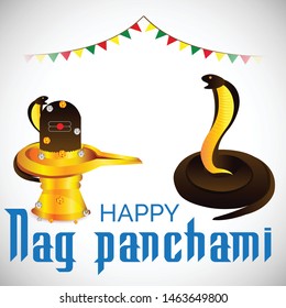 Vector illustration of a Background for Nag Panchami.