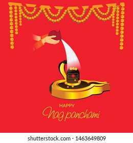 Vector illustration of a Background for Nag Panchami.