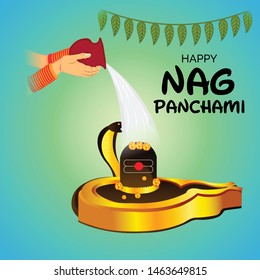 Vector illustration of a Background for Nag Panchami.