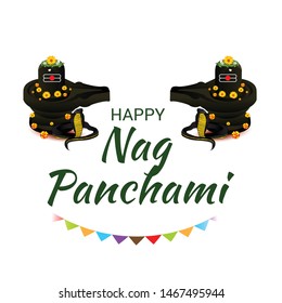 Vector illustration of a Background for Nag Panchami.