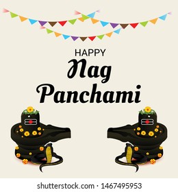 Vector illustration of a Background for Nag Panchami.