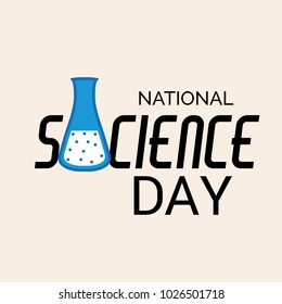 Vector illustration of a Background for National Science Day.