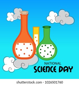 Vector illustration of a Background for National Science Day.