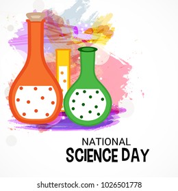 Vector illustration of a Background for National Science Day.