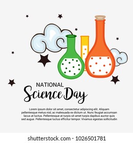Vector illustration of a Background for National Science Day.