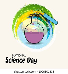 Vector illustration of a Background for National Science Day.