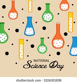 Vector illustration of a Background for National Science Day.