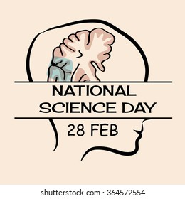 Vector illustration of a background for National Science Day.