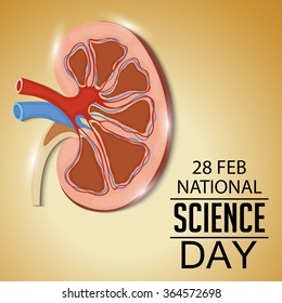Vector illustration of a background for National Science Day.