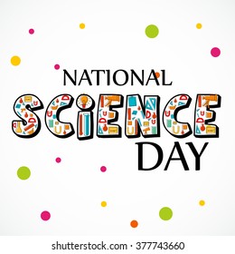 Vector illustration of a background for National Science Day.