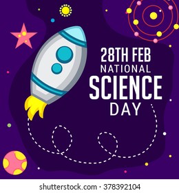 Vector illustration of a background for National Science Day.