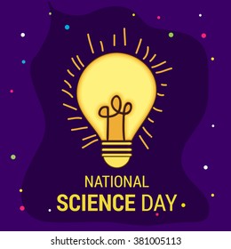 Vector illustration of a background for National Science Day.