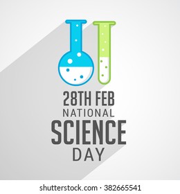 Vector illustration of a background for National Science Day.