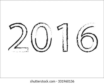  Vector illustration background New Year 2016