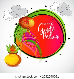 Vector illustration of a Background for Occasion Gudi Padwa Celebration (Marathi New Year).