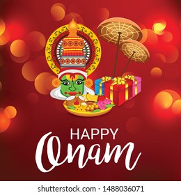 Vector illustration of a Background for Onam South Indian Festival,