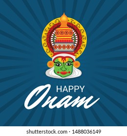 Vector illustration of a Background for Onam South Indian Festival,