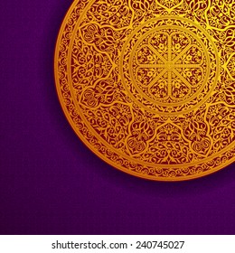 Fondo de ilustración vectorial con ornamentos orientales