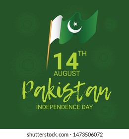 Vector illustration of a Background for Pakistan Independence Day.