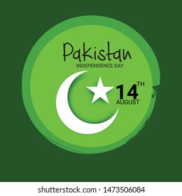 Vector illustration of a Background for Pakistan Independence Day.