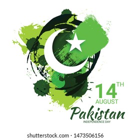 Vector illustration of a Background for Pakistan Independence Day.
