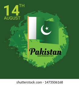 Vector illustration of a Background for Pakistan Independence Day.