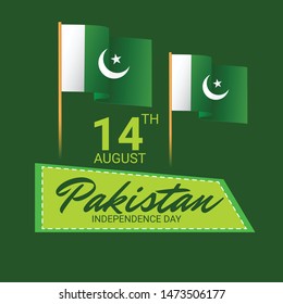 Vector illustration of a Background for Pakistan Independence Day.