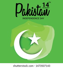 Vector illustration of a Background for Pakistan Independence Day.